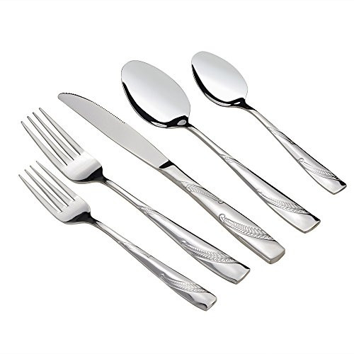 Nicesh 60-piece Stainless Steel Flatware Set, Service for 12