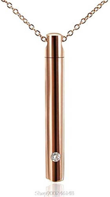AEGW Memorial Cremation Cylinder Pet Cremation Urn Necklace Stainless Steel Ash Memorial Container Holder Jewelry Memorial Souvenir Pendant