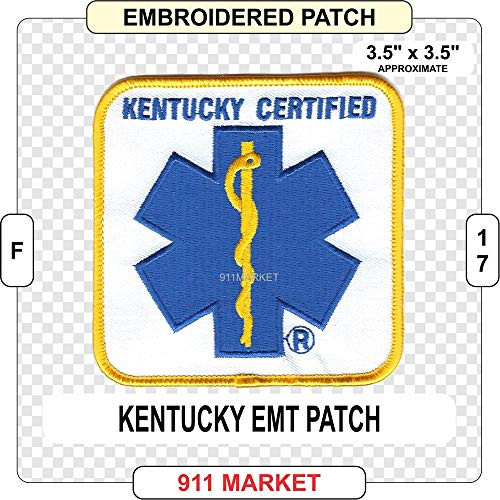 Kentucky EMT Patch Embroidered KY Emergency Medical Technician Badge - F 17