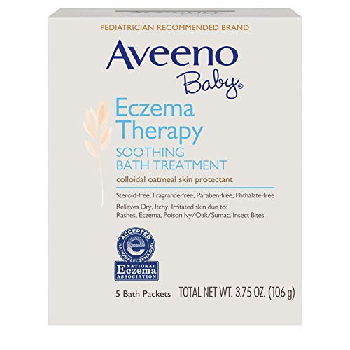 AVEENO Baby Fragrance Free Soothing Bath Treatment Packets 5 ea -Pack of 3-