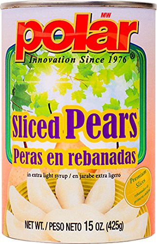 MW Polar Foods Pear Slices  15-Ounce -Pack of 12-