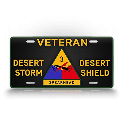 SignsAndTagsOnline 3rd Armored Division Operation Desert Storm Desert Shield License Plate Gulf War Spearhead Veteran Auto Tag