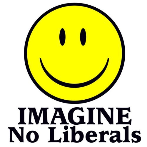 American Vinyl Imagine No Liberals Bumper Sticker -Conservative Anti Decal- American Vinyl Imagine No Liberals Bumper Sticker -Conservative Anti Decal-