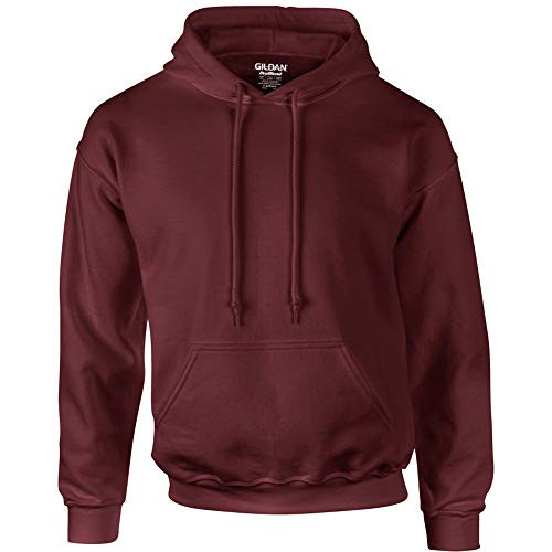 Gildan G125 DryBlend Adult Hooded Sweatshirt  Maroon  Small