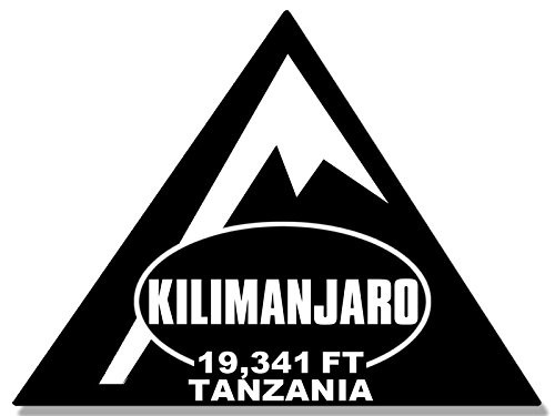 American Vinyl Triangle Shaped Kilimanjaro Sticker -Climbed feet Climb Hike Tanzania Climbed-