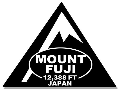 American Vinyl Triangle Shaped Mount Fuji Sticker -Climbed feet Climb Hike Japan mt-