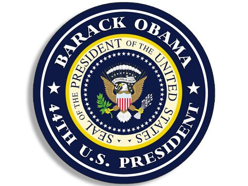 American Vinyl Round Barack Obama 44th US President Sticker -Seal Political us Logo-