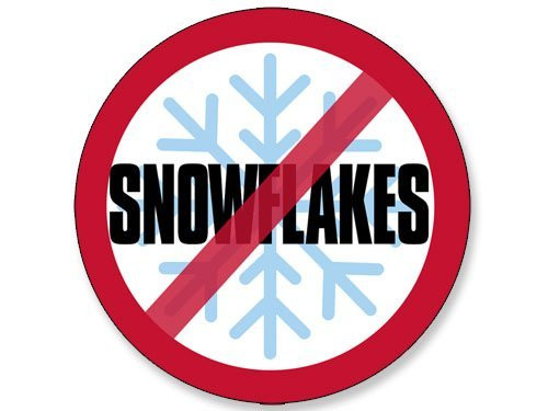 Round NO Snowflakes Sticker -Liberal Left pro Conservative GOP-