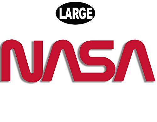 Large RED NASA Worm Lettering Sticker -no Background Logo Symbol-