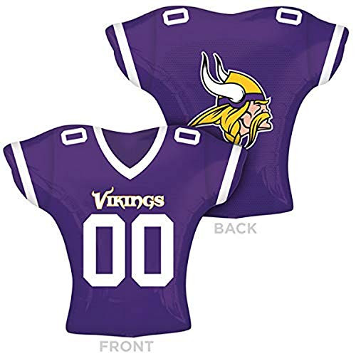 Anagram NFL Minnesota Vikings Football Jersey Foil Balloon  24 inch  Multicolored Anagram NFL Minnesota Vikings Football Jersey Foil Balloon  24 inch  Multicolored