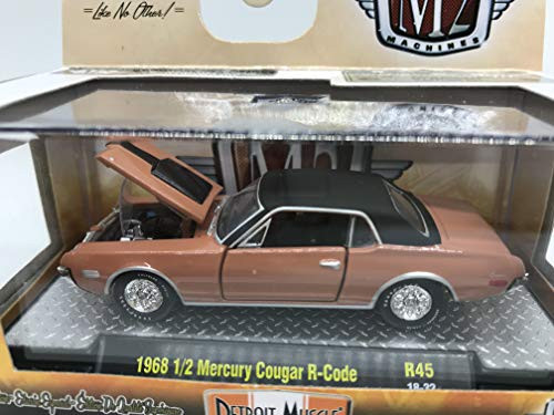M2 Machines by M2 Collectible Detroit-Muscle 1968 1 2 Mercury Cougar R-Code 1 64 Scale R45 18-32 Peach Black Details Like NO Other! 1 of 6880