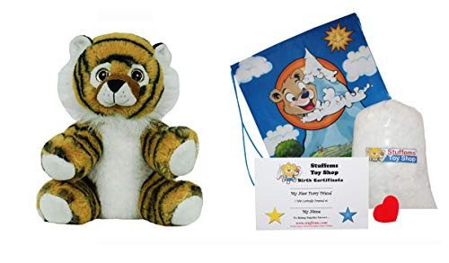 Make Your Own Stuffed Animal Mini 8 Inch Very Soft Cuddly Tiger Kit - No Sewing Required!