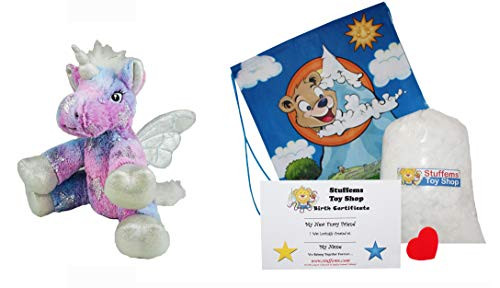 Make Your Own Stuffed Animal Mini 8 Inch Very Soft Cuddly Stardust The Unicorn Kit - No Sewing Required!