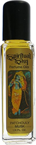 Spiritual Sky Patchouli-Musk Scented Perfume Oil -Pack of 2 - Gold - 1 4 oz.-