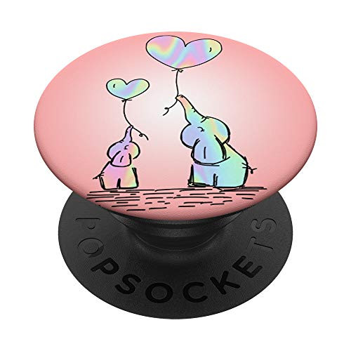 Cute Elephants Gift Phone Grip Holder - Cute Baby Elephant PopSockets Grip and Stand for Phones and Tablets