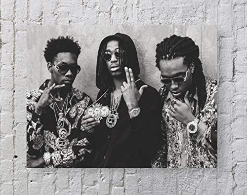 LLp Migos Poster Standard Size | 18-Inches by 24-Inches | Migos - Hip hop, Trap - Quavo, Offset and Takeoff Wall Poster Print