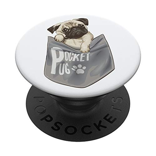 Cute Dog Pug In Pocket PopSockets PopGrip Swappable Grip for Phones and Tablets Cute Dog Pug In Pocket PopSockets PopGrip Swappable Grip for Phones and Tablets