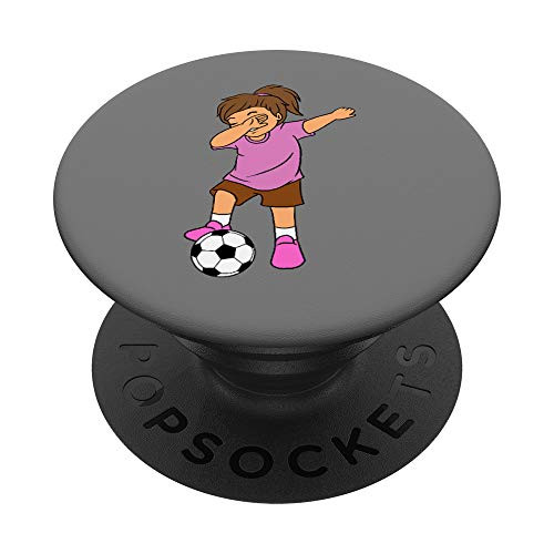 Dabbing Soccer Girl Funny Dab Dance Football Game Player PopSockets Grip and Stand for Phones and Tablets