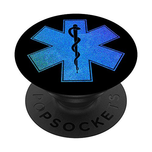 Emergency Medicine Star of Life Blue for Medics PopSockets PopGrip  Swappable Grip for Phones  and  Tablets