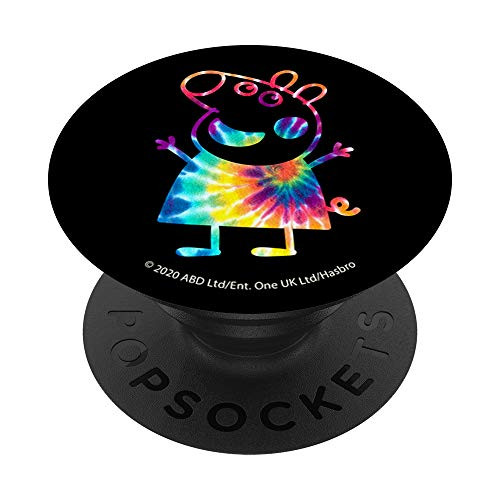 Peppa Pig Tie Dye Portrait PopSockets PopGrip  Swappable Grip for Phones  and  Tablets