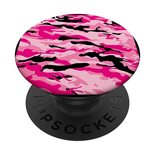 Cool Pink Camo Design Pattern Camouflage Teens Girls PopSockets PopGrip  Swappable Grip for Phones  and  Tablets