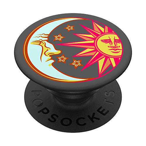 Moon Sun Stars Occult Tarot Card Astrology Gift PopSockets PopGrip Swappable Grip for Phones and Tablets Moon Sun Stars Occult Tarot Card Astrology Gift PopSockets PopGrip Swappable Grip for Phones and Tablets
