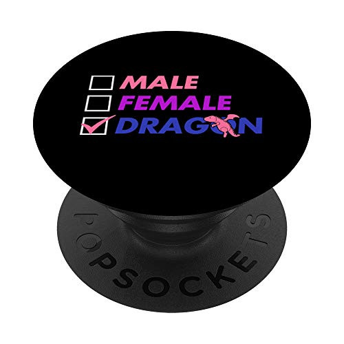 Male Female Dragon Genderqueer Genderfluid Pride Flag Gift PopSockets PopGrip  Swappable Grip for Phones  and  Tablets