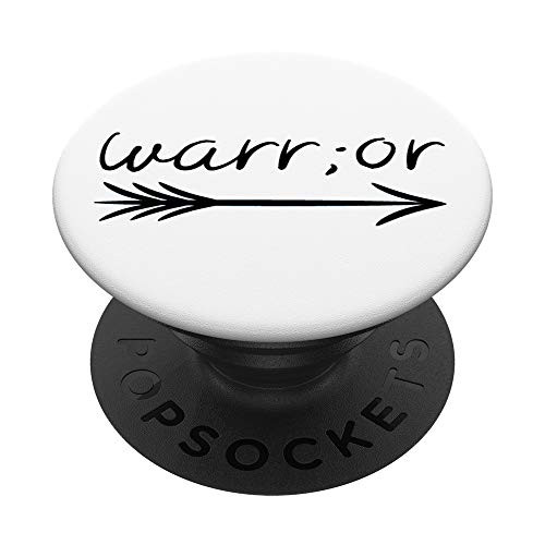 Mental Health Warrior Semicolon Awareness PopSockets PopGrip Swappable Grip for Phones and Tablets Mental Health Warrior Semicolon Awareness PopSockets PopGrip Swappable Grip for Phones and Tablets