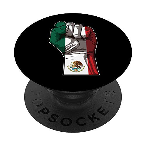 Mexican Pride - Raised Fist Mexico Flag - Hecho En Mexico PopSockets PopGrip  Swappable Grip for Phones  and  Tablets