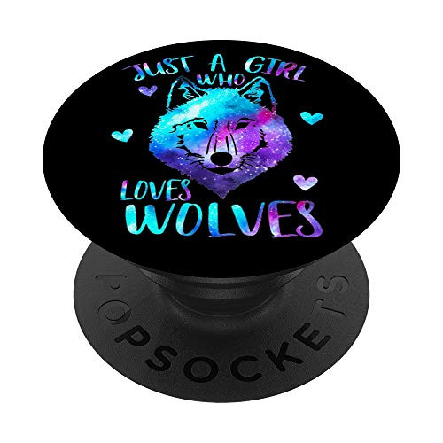 Just a Girl Who Loves Wolves Galaxy Space Wolf Lover Gift PopSockets PopGrip Swappable Grip for Phones and Tablets Just a Girl Who Loves Wolves Galaxy Space Wolf Lover Gift PopSockets PopGrip Swappable Grip for Phones and Tablets