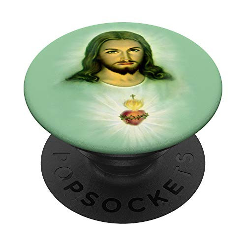 Sacred Heart of Jesus Catholic 200 PopSockets PopGrip  Swappable Grip for Phones  and  Tablets