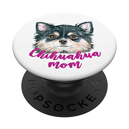 Cute Long Haired Chihuahua Watercolor Dog Mom Mother Gift PopSockets PopGrip Swappable Grip for Phones and Tablets Cute Long Haired Chihuahua Watercolor Dog Mom Mother Gift PopSockets PopGrip Swappable Grip for Phones and Tablets