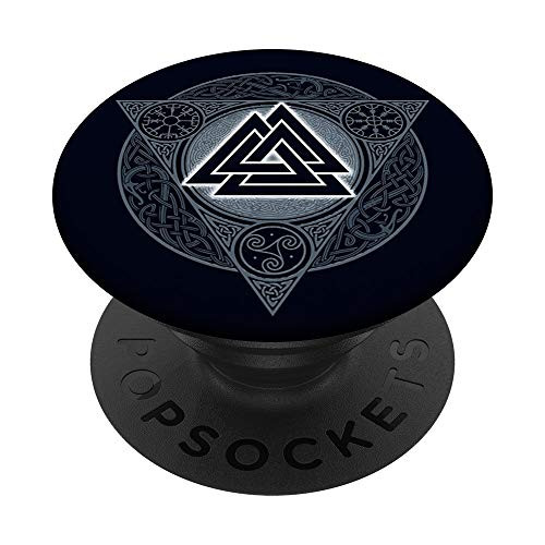 Cute Valknut Symbol Nordic Norwegian Viking Pagan PopSockets PopGrip  Swappable Grip for Phones  and  Tablets