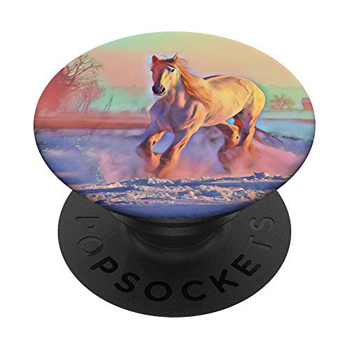 Horse Colorful Beautiful - Horse rider Birthday Gift PopSockets PopGrip  Swappable Grip for Phones  and  Tablets