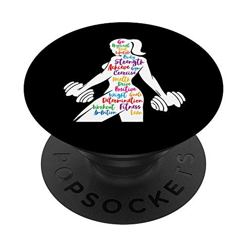 Women Gym Motivation Workout Motivational Fitness Lover Gift PopSockets PopGrip  Swappable Grip for Phones  and  Tablets