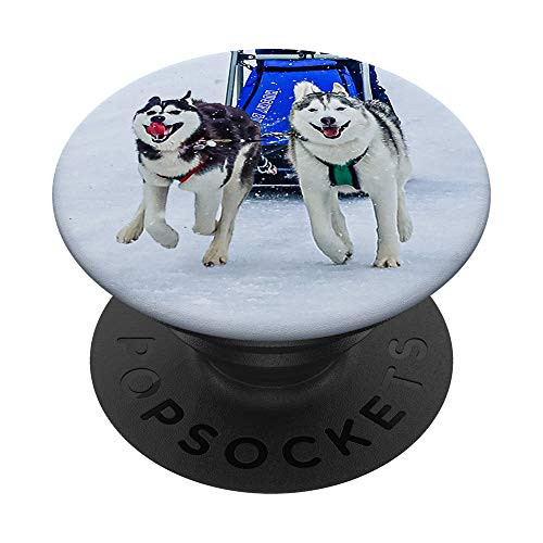 Siberian Husky Gone to the Snow Dogs PopSockets PopGrip  Swappable Grip for Phones  and  Tablets