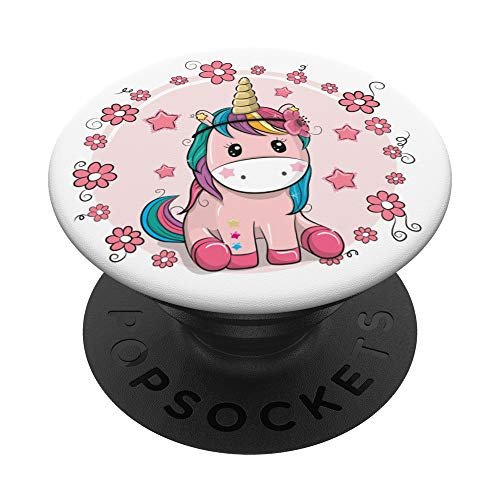 Unicorn Cute Kawaii Pretty Unicorn Gift for Girls Birthday PopSockets PopGrip  Swappable Grip for Phones  and  Tablets