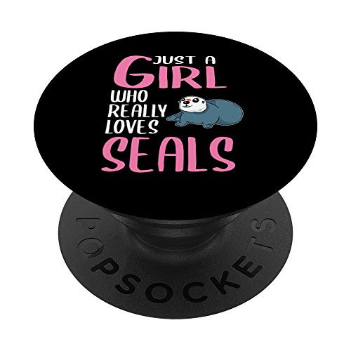 Womens Gift Just A Girl Who Really Loves Seals PopSockets PopGrip Swappable Grip for Phones and Tablets Womens Gift Just A Girl Who Really Loves Seals PopSockets PopGrip Swappable Grip for Phones and Tablets