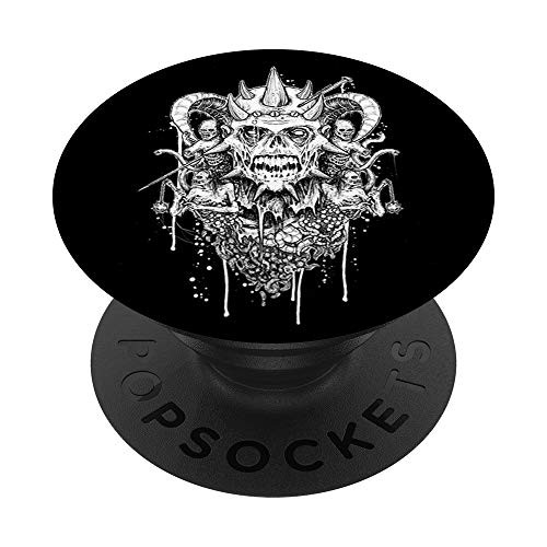 Satanism Devil Seal Goth Emo Gift Mystic Occult Satan Sign PopSockets PopGrip  Swappable Grip for Phones  and  Tablets
