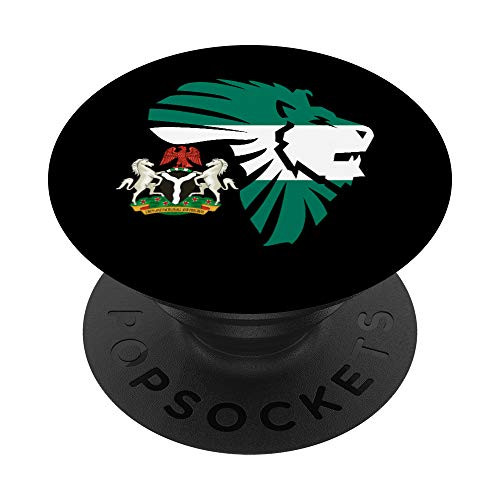 Nigeria Seal Lion Africa Diaspora Gift PopSockets PopGrip  Swappable Grip for Phones  and  Tablets
