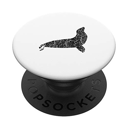 Seal Distressed Print - Vintage Seal PopSockets PopGrip  Swappable Grip for Phones  and  Tablets