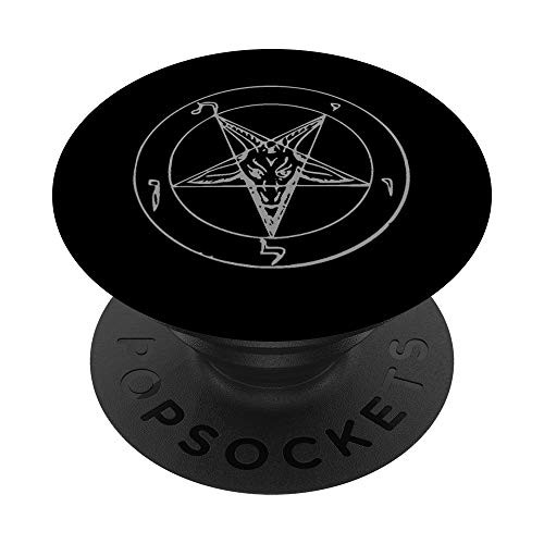 Seal Of Baphomet Occult Satanic Pentagram Goat of Mendes PopSockets PopGrip  Swappable Grip for Phones  and  Tablets