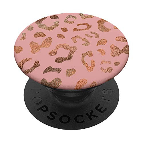 Rose Leopard Cheetah PopSockets PopGrip  Swappable Grip for Phones  and  Tablets