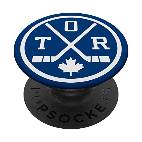 Retro Toronto Hockey Emblem Vintage Canadian Leaf Gift PopSockets PopGrip  Swappable Grip for Phones  and  Tablets
