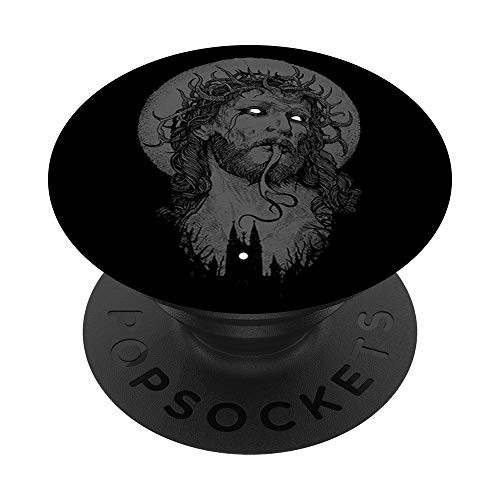 AntiChrist Satanism Gift Mystic Occult Goth Satan Devil Seal PopSockets PopGrip  Swappable Grip for Phones  and  Tablets