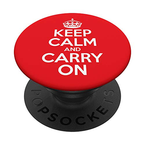 Keep Calm and Carry On PopSockets PopGrip  Swappable Grip for Phones  and  Tablets