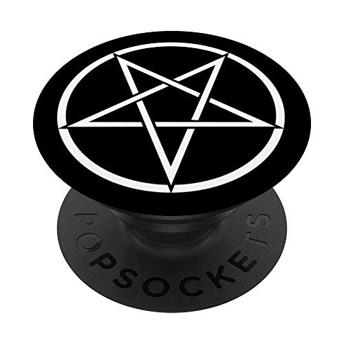 Pentagram Satanism Devil Seal AntiChrist Goth Emo Gift PopSockets PopGrip  Swappable Grip for Phones  and  Tablets