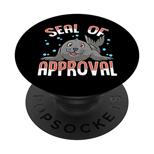 Cute and Funny Seal Of Approval Baby Seal Pun PopSockets PopGrip Swappable Grip for Phones and Tablets Cute and Funny Seal Of Approval Baby Seal Pun PopSockets PopGrip Swappable Grip for Phones and Tablets