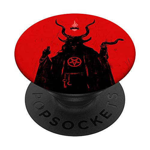 Goat AntiChrist Satanism Devil Seal Goth Emo Gift Mystic PopSockets PopGrip  Swappable Grip for Phones  and  Tablets