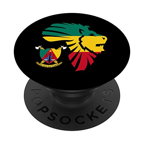 Cameroon Seal Lion Africa Diaspora Gift PopSockets PopGrip  Swappable Grip for Phones  and  Tablets